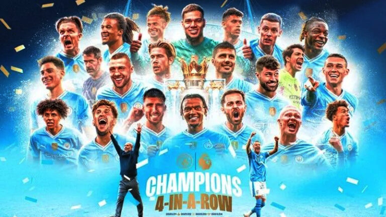 Fantastis, Manchester City Juara 4 Kali Beruntun, Rekor Baru Dalam Sejarah Premier League